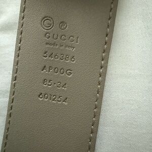 Gucci Taupe Leather Belt
